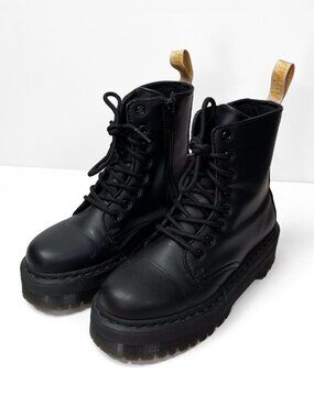 Dr. Martens Womens Size 7 Vegan Leather Jadon Mono Platform Boots Black